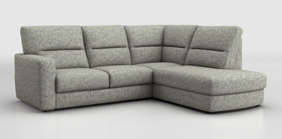 Corneto - large corner sofa with sliding mechanism  right peninsula with compartment
